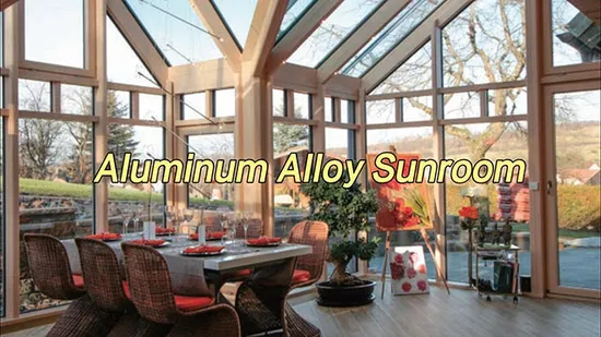 Terraza acristalada minimalista de aleación de aluminio de estilo nórdico con certificación CE