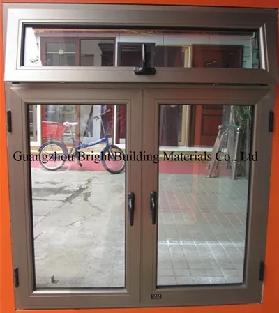 Ventanas de aluminio resistentes a huracanes de piso a techo, ventanas de vidrio fijo grandes de aluminio, diseño de ventana panorámica extra grande