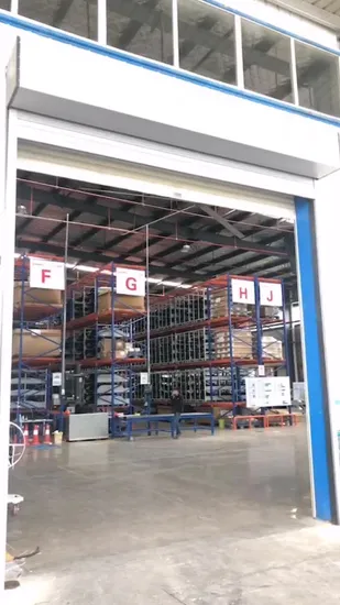 Puertas enrollables de seguridad automáticas industriales de gran tamaño, resistentes al viento, para almacenes, fábricas y garajes grandes.