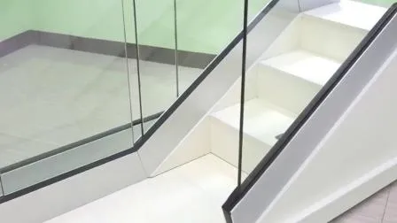Barandilla de vidrio con canal en U de aluminio sin marco para balcón, valla de seguridad, balaustrada de vidrio templado