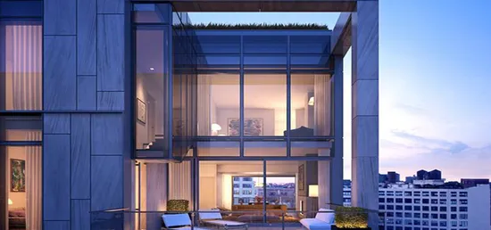 Muro cortina fotovoltaico duradero con marco de vidrio soportado