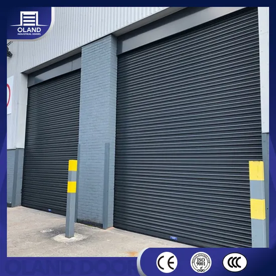 Puerta enrollable de acero para exteriores industrial, de seguridad, automática, resistente al viento, de metal, enrollable, de hierro eléctrico, de acero inoxidable o galvanizado, para almacén
