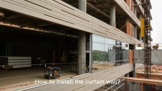 Ventilation Facade Glass Curtain Wall Stick Curtain Wall 