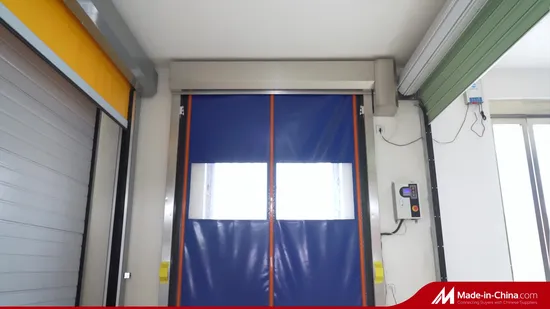 Sala limpia automática, tela de PVC, interior, GMP, tipo cremallera, hermética, autorrecuperación, reinicio, reparación, enrollable de alta velocidad, persiana enrollable rápida, puerta de acción rápida
