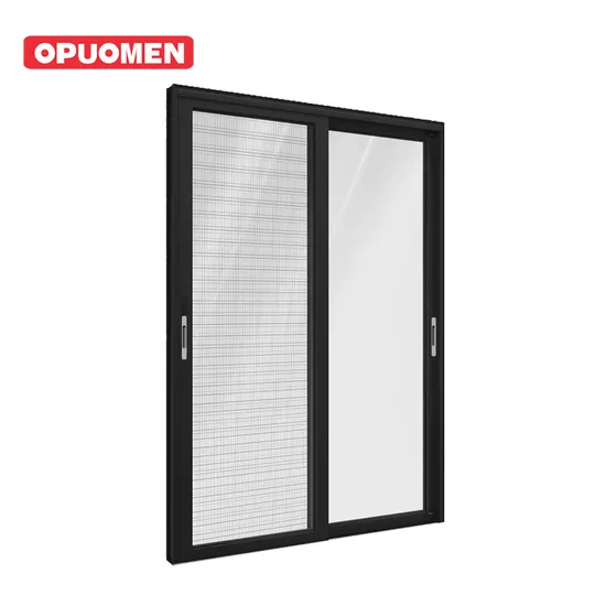 Puerta corrediza de aluminio personalizada de fábrica con doble vidrio templado y riel a la venta