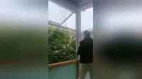 Ventana plegable vertical de aluminio resistente a huracanes con precio de fábrica